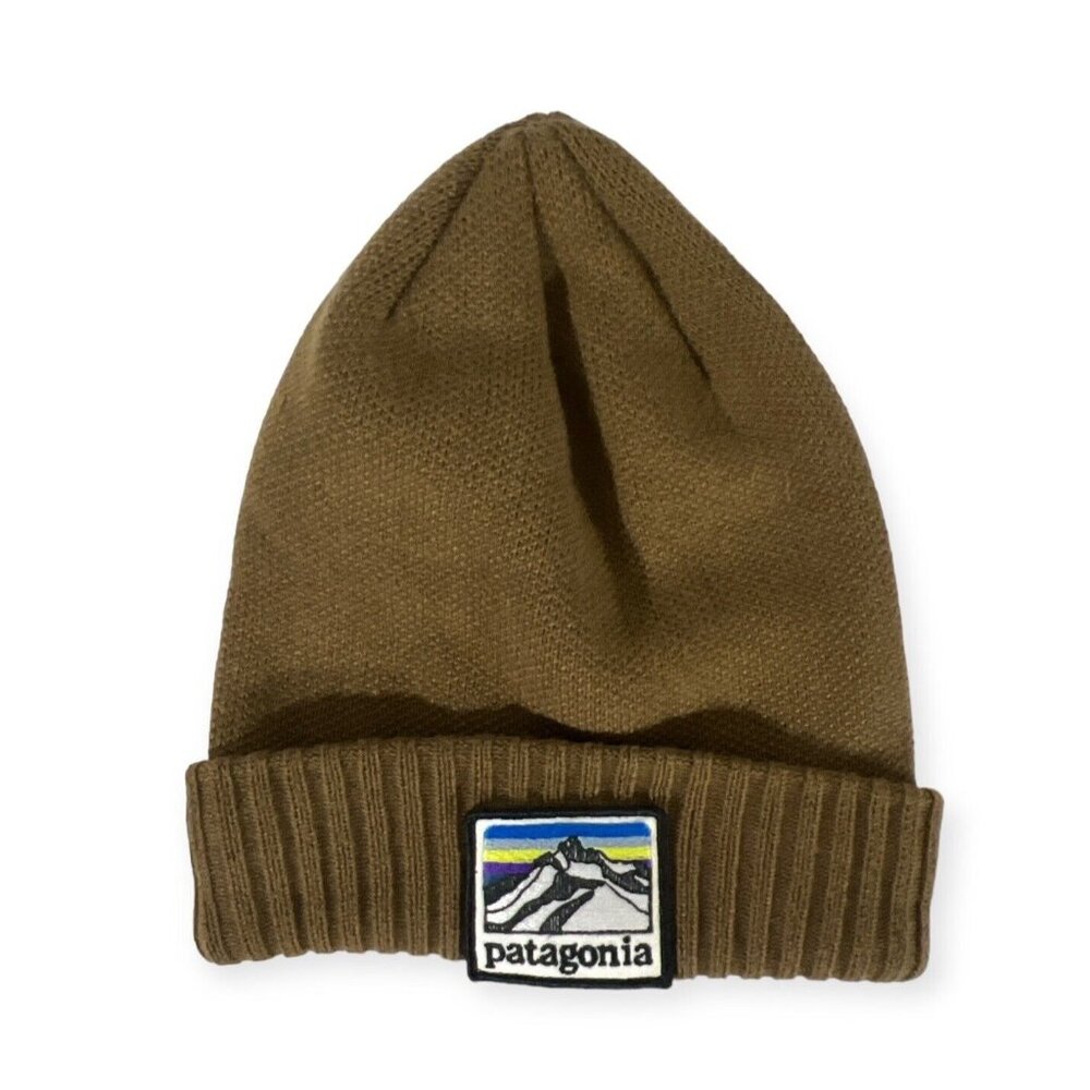Patagonia Brodeo knit Beanie Line Logo Ridge‎ Classic Brown FA22 Model!
